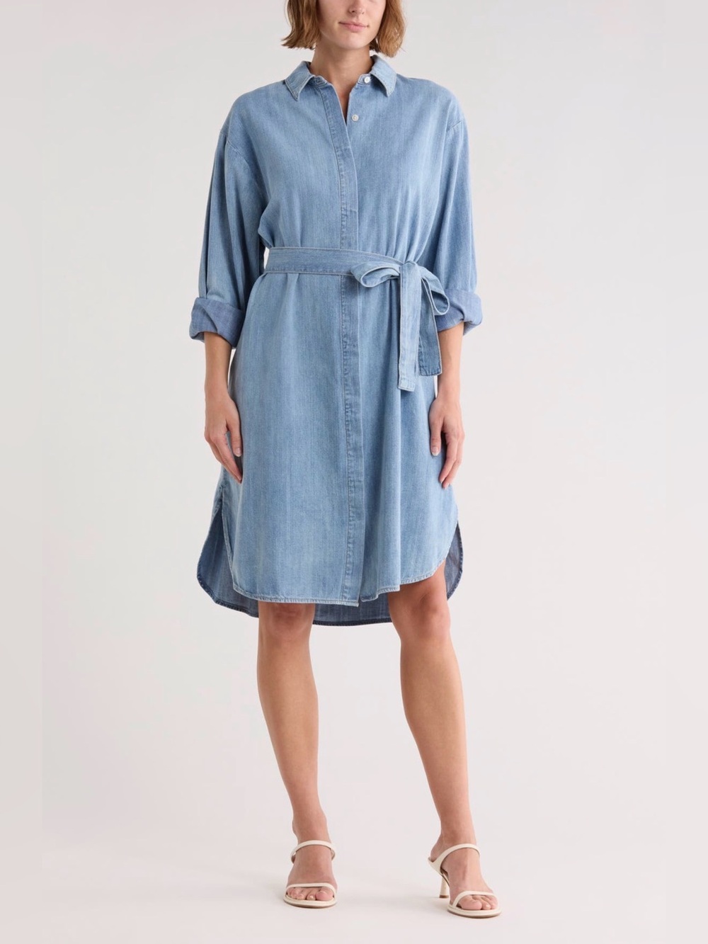 James Perse 100% cotton Denim Shirt Dress NWT - Picture 4 of 4